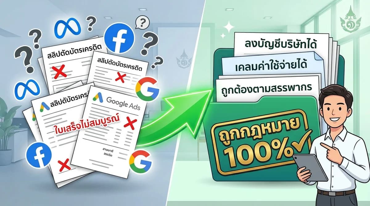 บิลค่าโฆษณา Facebook และ Google ทำอย่างไรให้ลงบัญชีบริษัทได้ถูกกฎหมาย