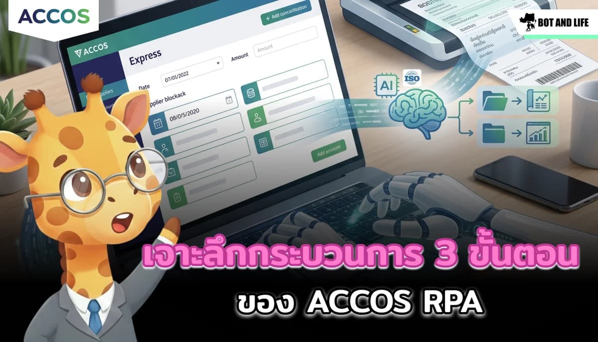 เจาะลึกกระบวนการ 3 ขั้นตอนของ ACCOS RPA: ดึง-แยก-คีย์ ทำงานอย่างไรให้ปลอดภัยและแม่นยำ?