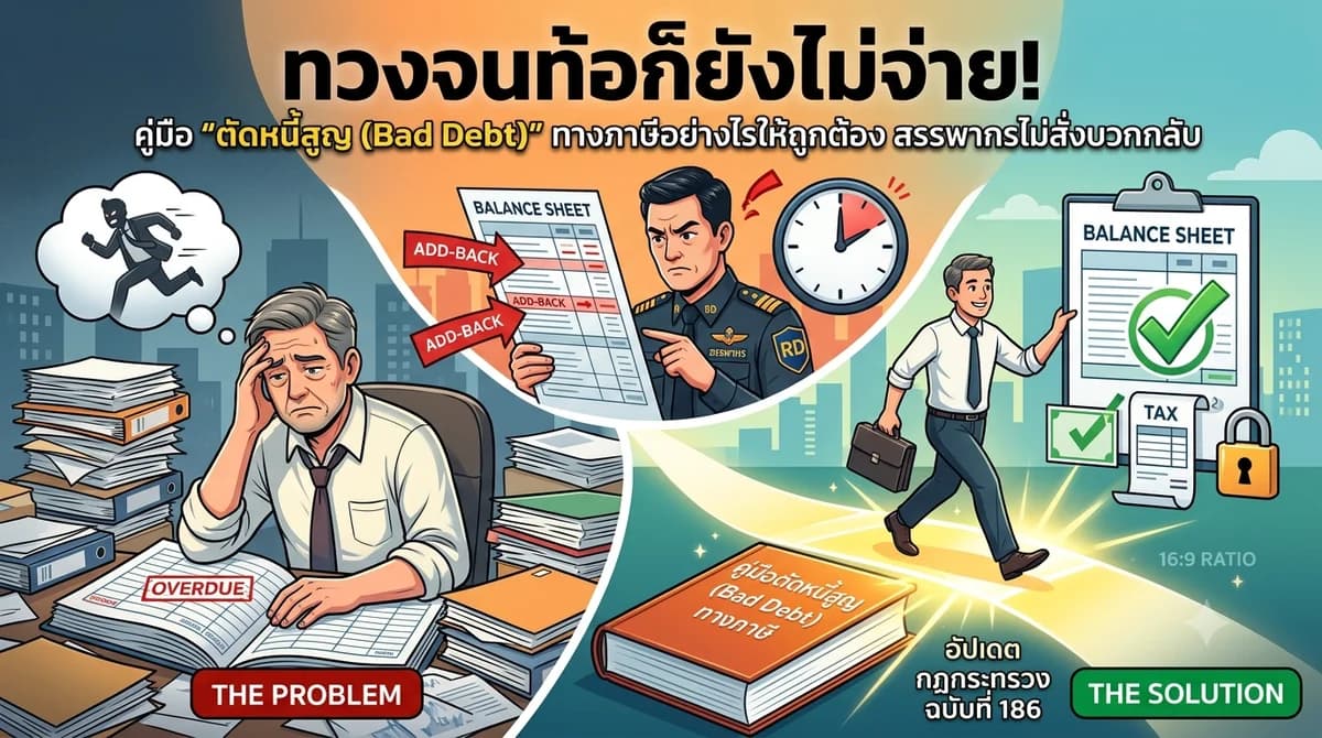 ทวงจนท้อก็ยังไม่จ่าย! คู่มือ "ตัดหนี้สูญ (Bad Debt)" ทางภาษีอย่างไรให้ถูกต้อง สรรพากรไม่สั่งบวกกลับ