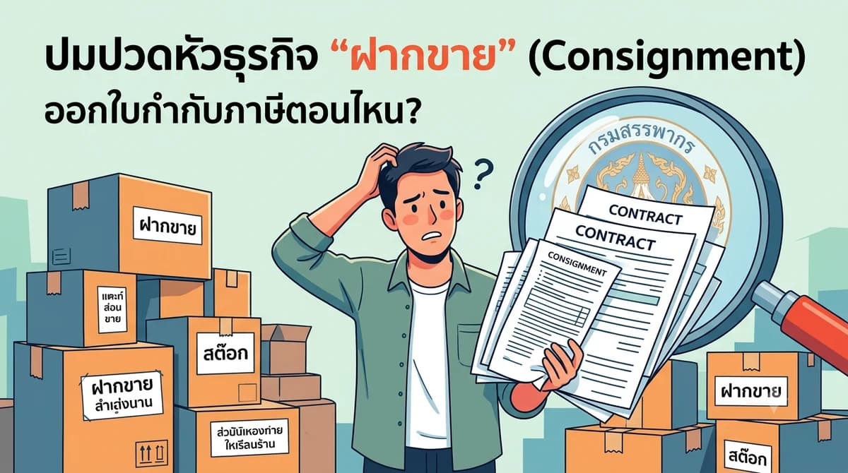 ปมปวดหัวธุรกิจ "ฝากขาย (Consignment)": ออกใบกำกับภาษีตอนไหน? และวิธีลงบัญชีไม่ให้สรรพากรเพ่งเล็ง
